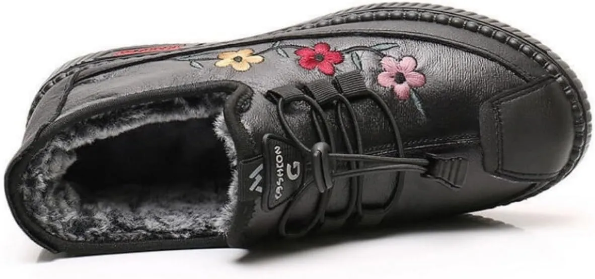 Warm Shoes for Women Elderly Females Soft Warm, Winter Slip On Shoes for Women, Winter Walking Shoes for Women