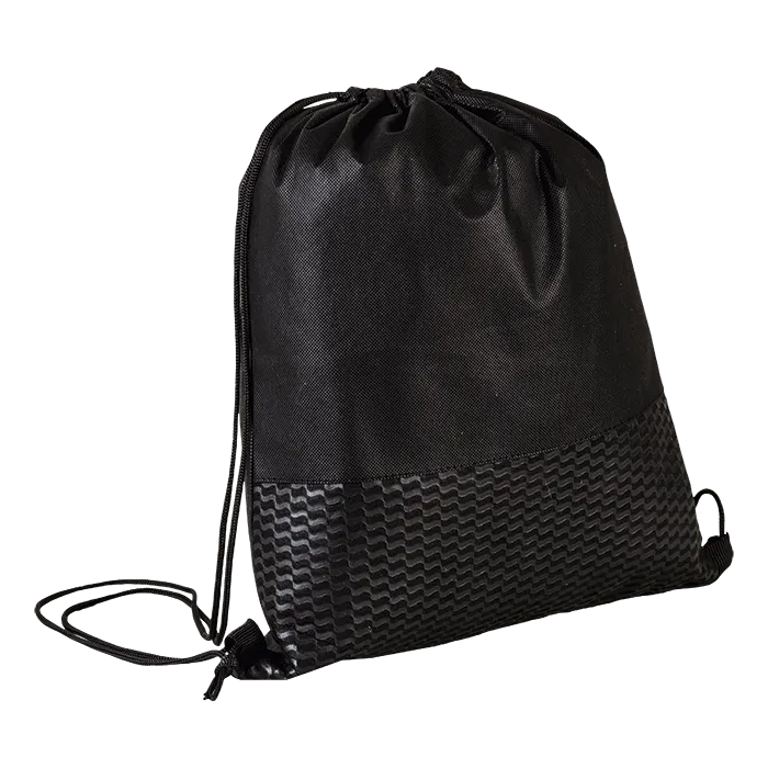 Wave Design Drawstring Bag Non-Woven