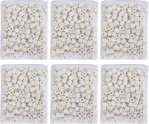 Wave Point 6 lbs Bio Ceramic Rings Aquarium Filter Media in 6 Free Mesh Bags for Freshwater Saltwater Fish Tank Pond Shrimp Canister Filter
