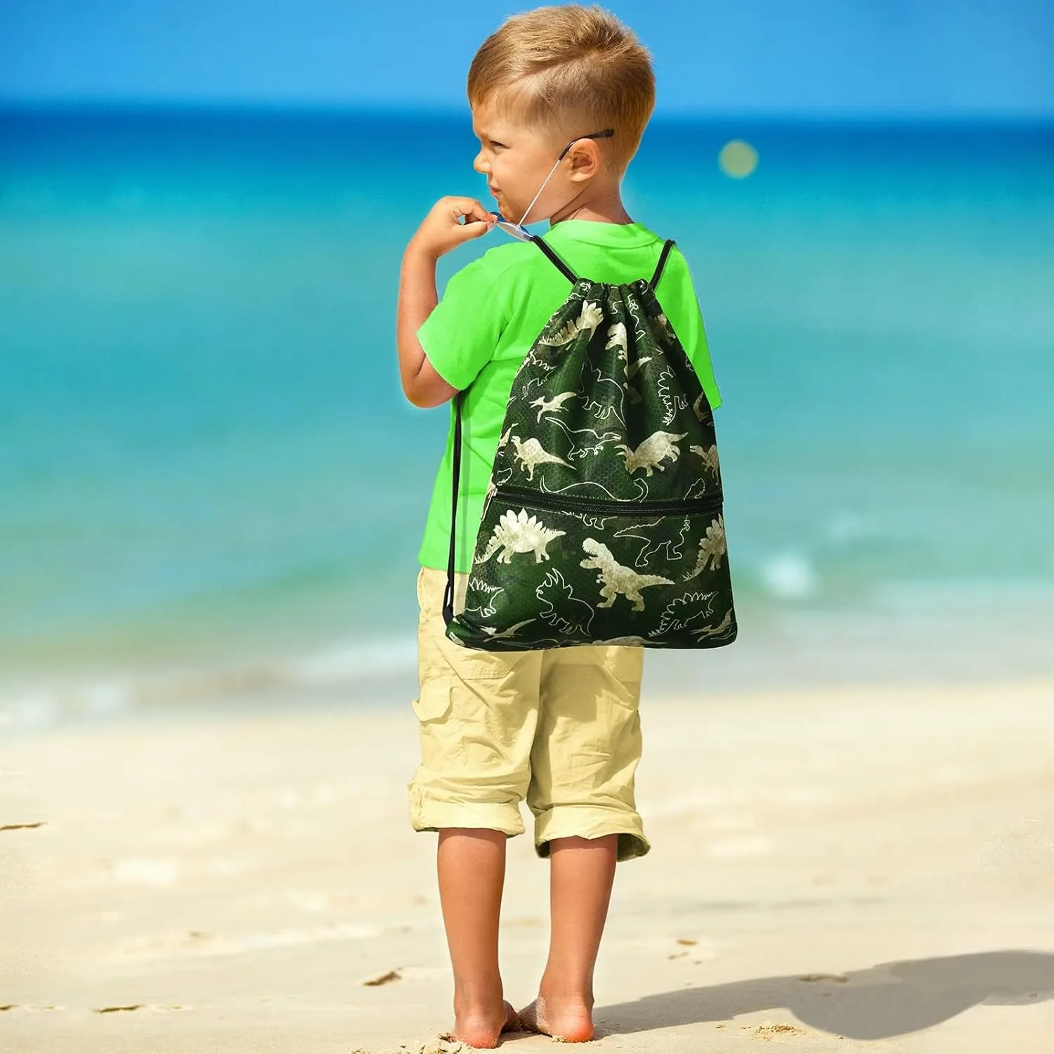 WAWSAM Drawstring Backpack - Drawstring Bags for Kids Swim Bag for Beach