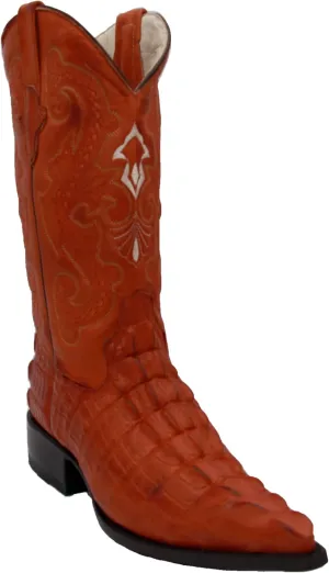 Western Shops Mens Crocodile Alligator Print Leather Cowboy Western Boots Snip Toe