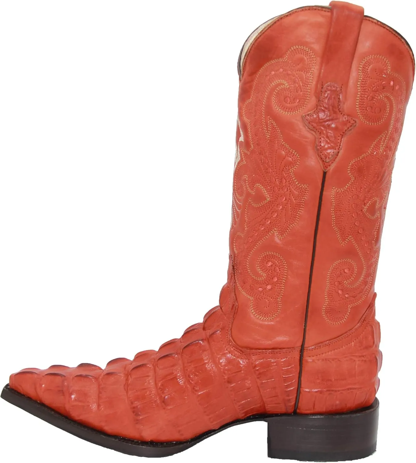 Western Shops Mens Crocodile Alligator Print Leather Cowboy Western Boots Snip Toe