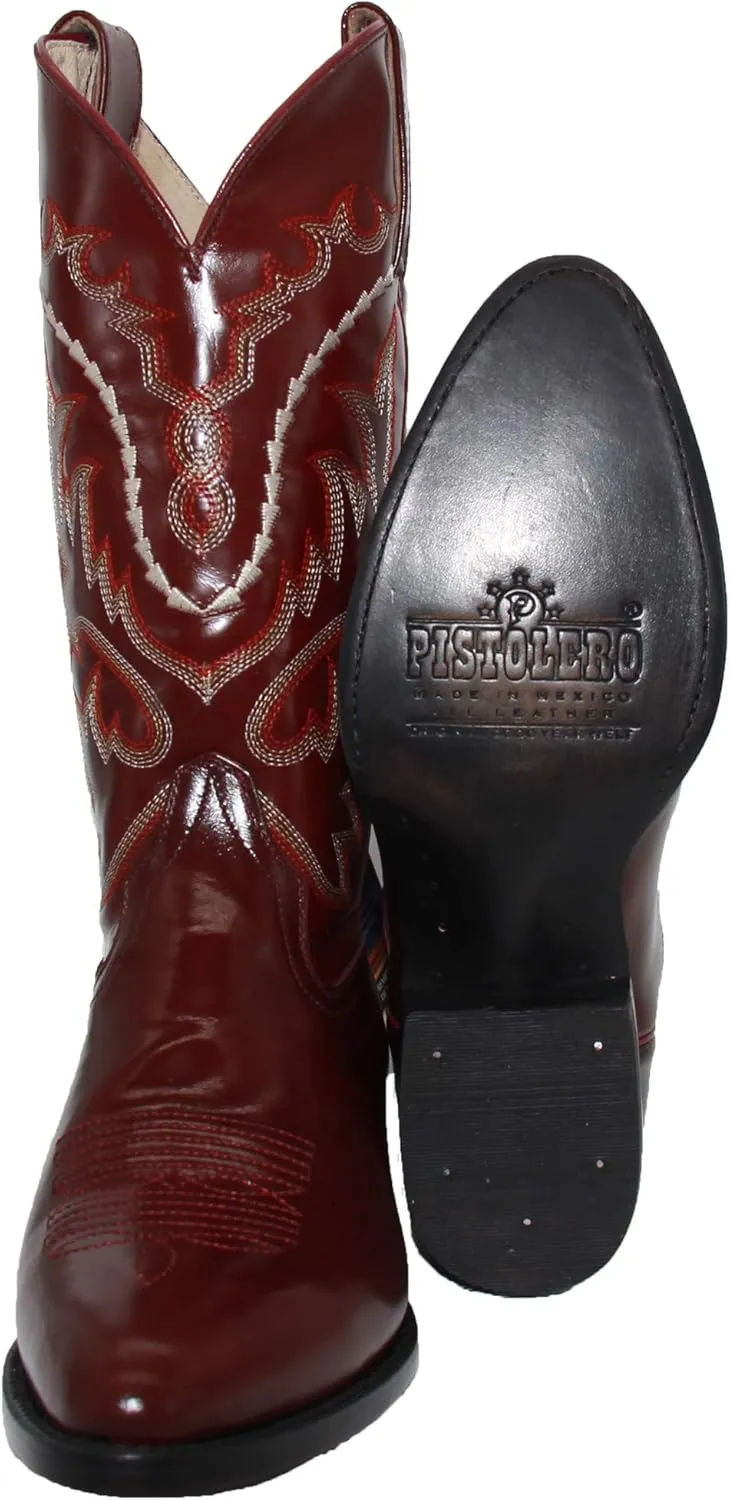 Western Shops Mens Genuine Leather Chameleon Design Western Cowboy Boot