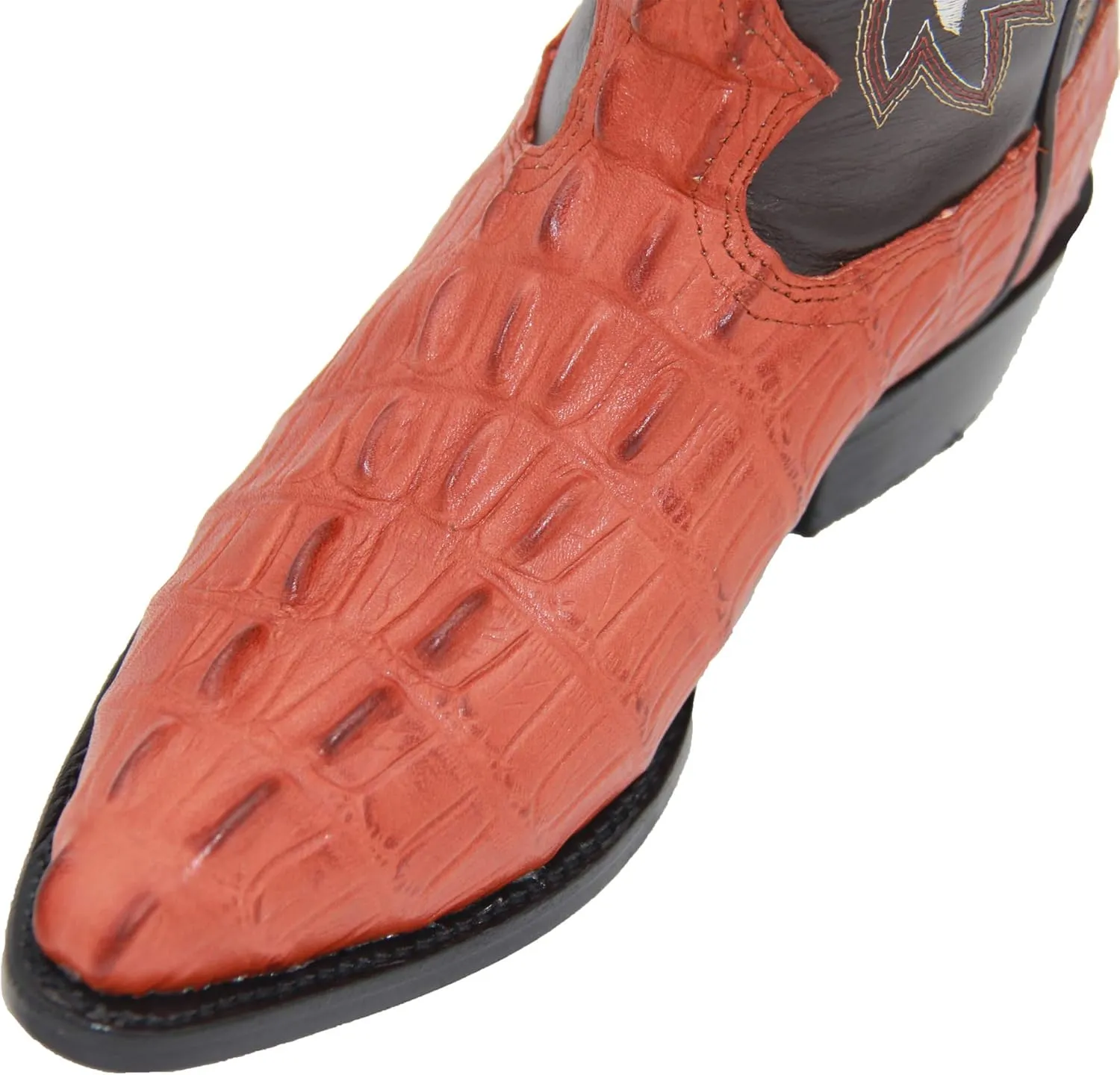 Western Shops Mens Leather Crocodile Alligator Print Western Cowboy Boots