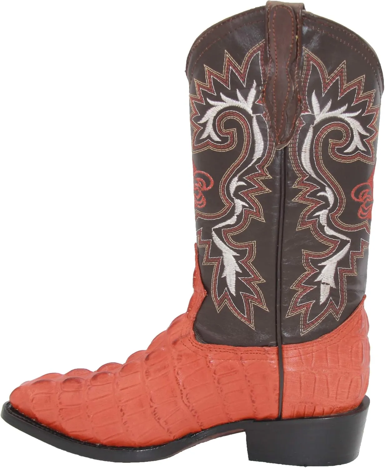 Western Shops Mens Leather Crocodile Alligator Print Western Cowboy Boots