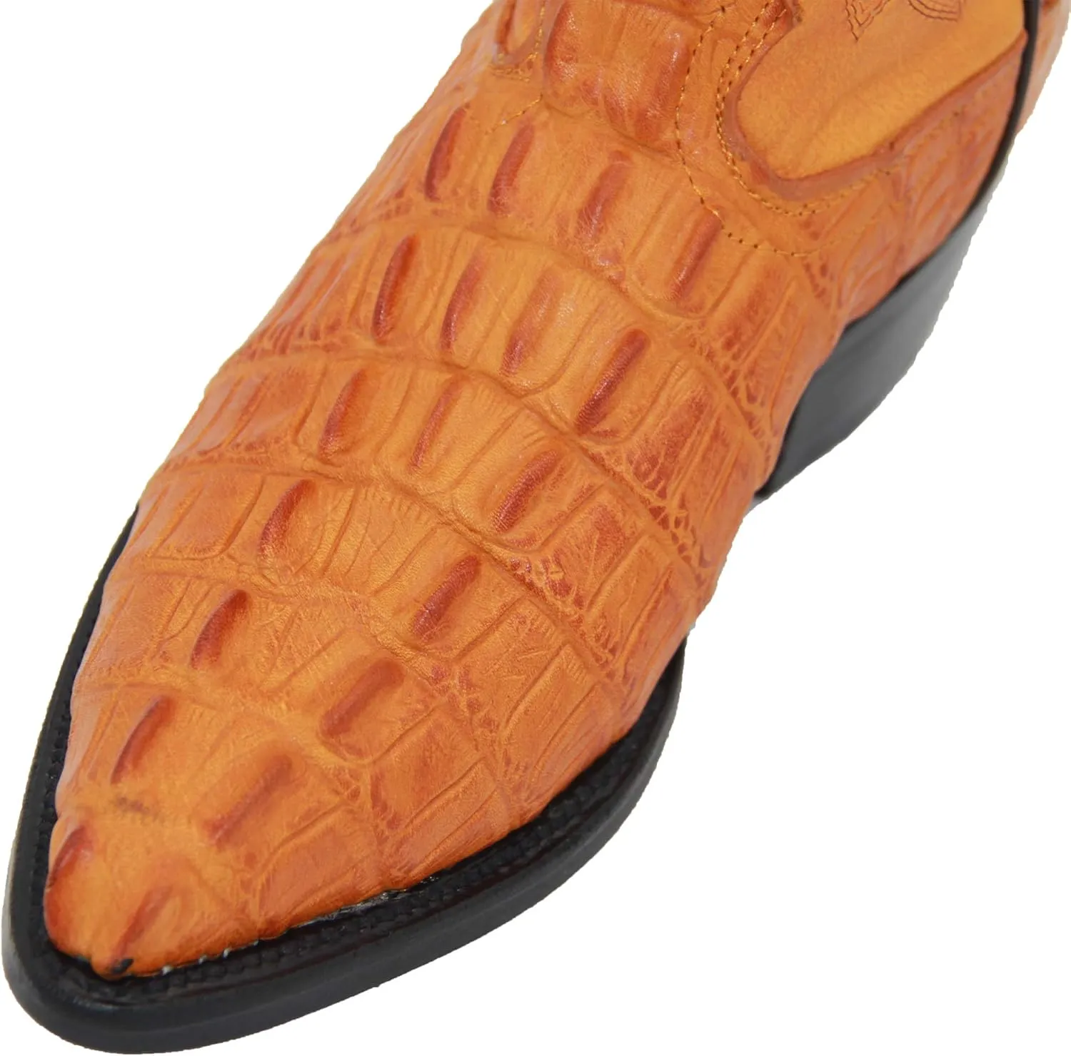 Western Shops Mens Leather Crocodile Alligator Print Western Cowboy Boots