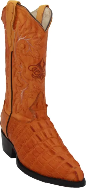 Western Shops Mens Leather Crocodile Alligator Print Western Cowboy Boots