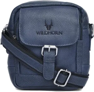 WILDHORN® Original Leather 9 inch Sling Bag for Men I Multipurpose Crossbody Bag I DIMENSION: L- 8 inch H- 9 inch W- 3 inch