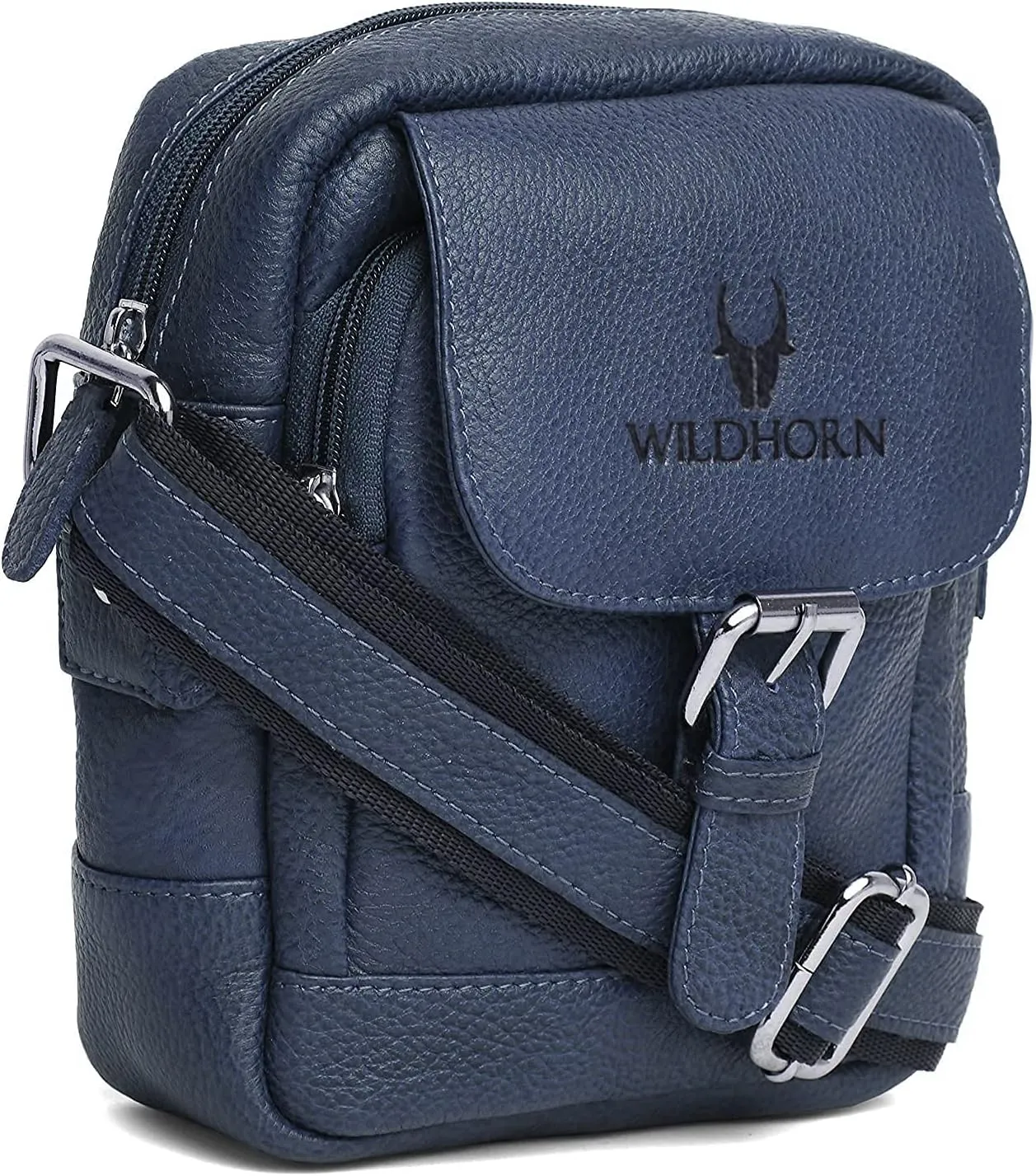 WILDHORN® Original Leather 9 inch Sling Bag for Men I Multipurpose Crossbody Bag I DIMENSION: L- 8 inch H- 9 inch W- 3 inch