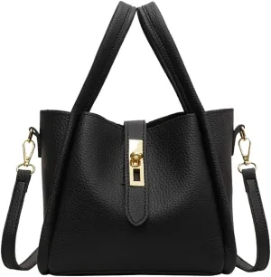 Women Trendy Bucket Bag Vintage Elegant Crossbody Bag Vegan Leather Tote Bag Hobo Shoulder Handbags Cluth Purse