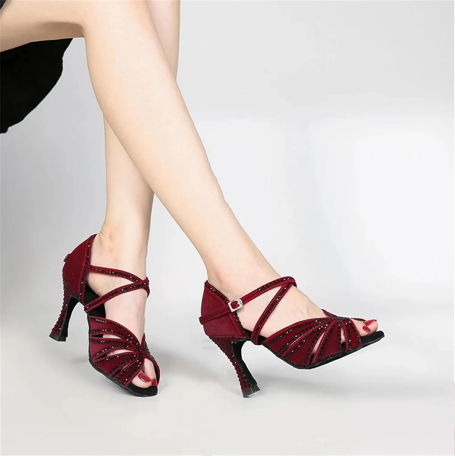 Women's Ballroom Dance Heels - Tango Salsa Latin Shoes & Cuban High Heels, 5CM/2Inch Heel Height