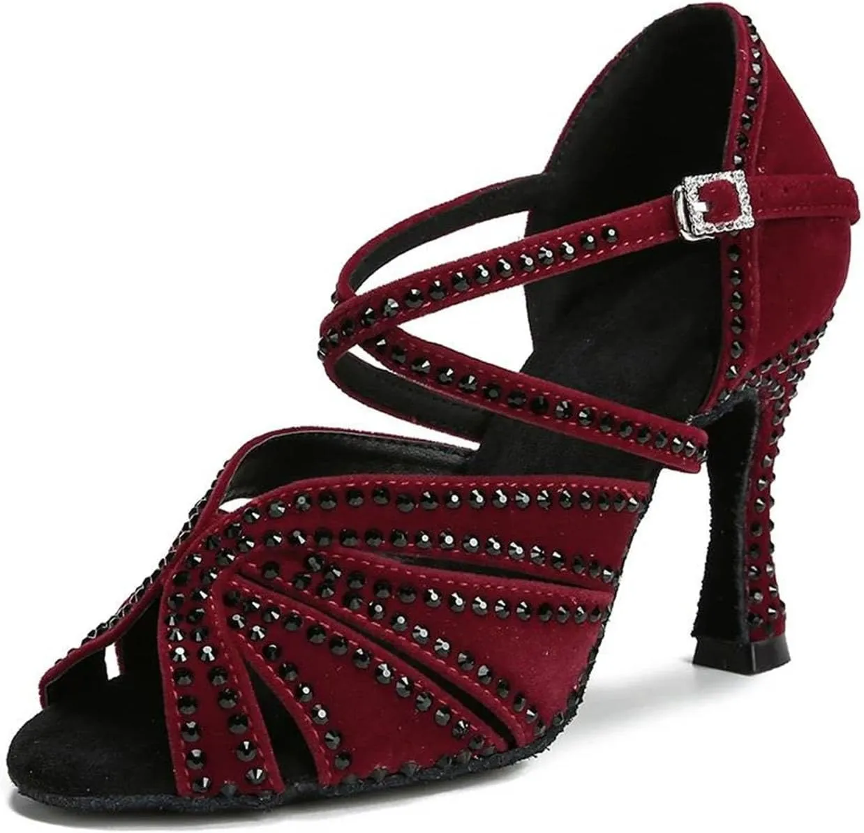 Women's Ballroom Dance Heels - Tango Salsa Latin Shoes & Cuban High Heels, 5CM/2Inch Heel Height