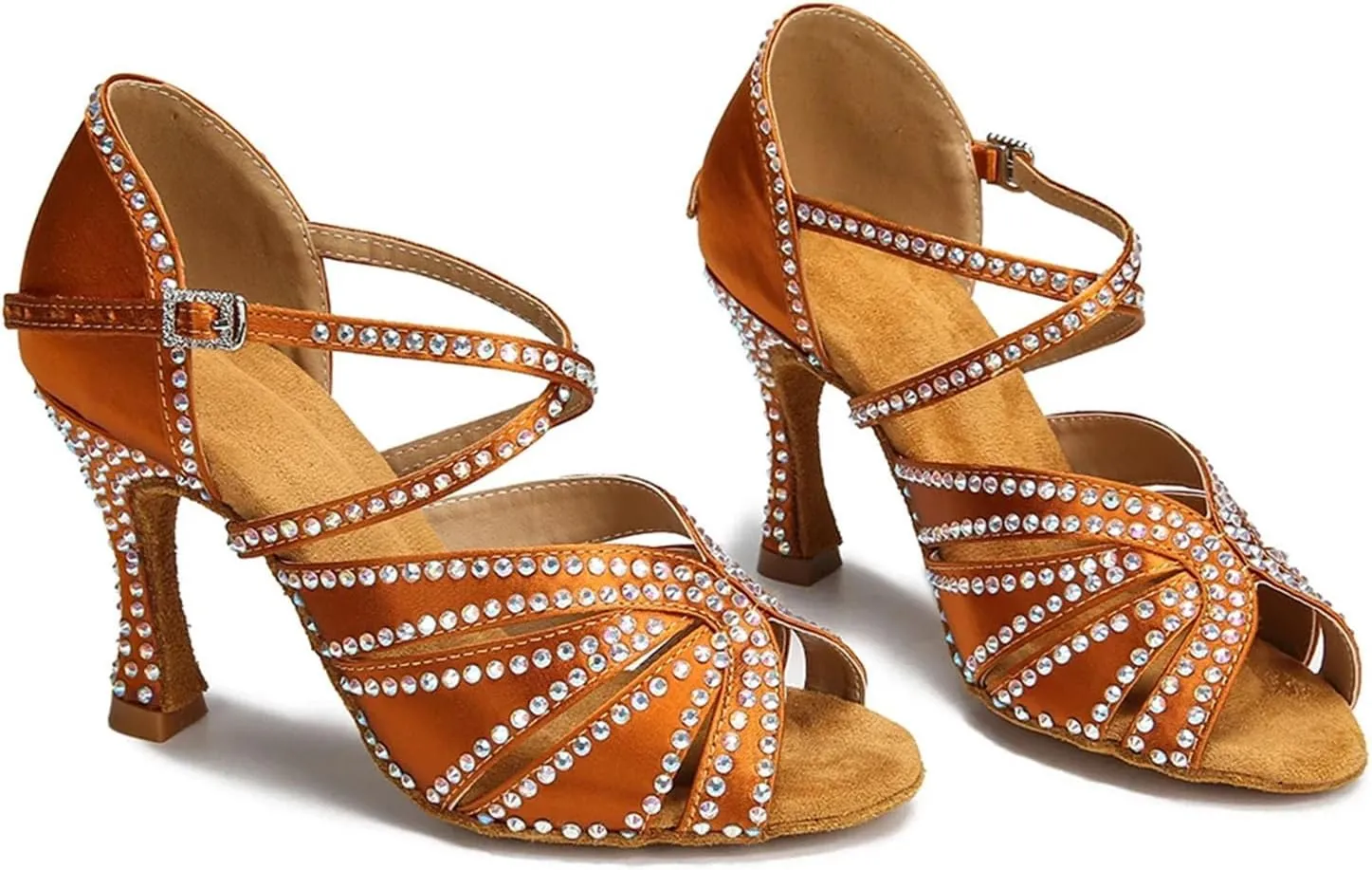 Women's Ballroom Dance Heels - Tango Salsa Latin Shoes & Cuban High Heels, 5CM/2Inch Heel Height