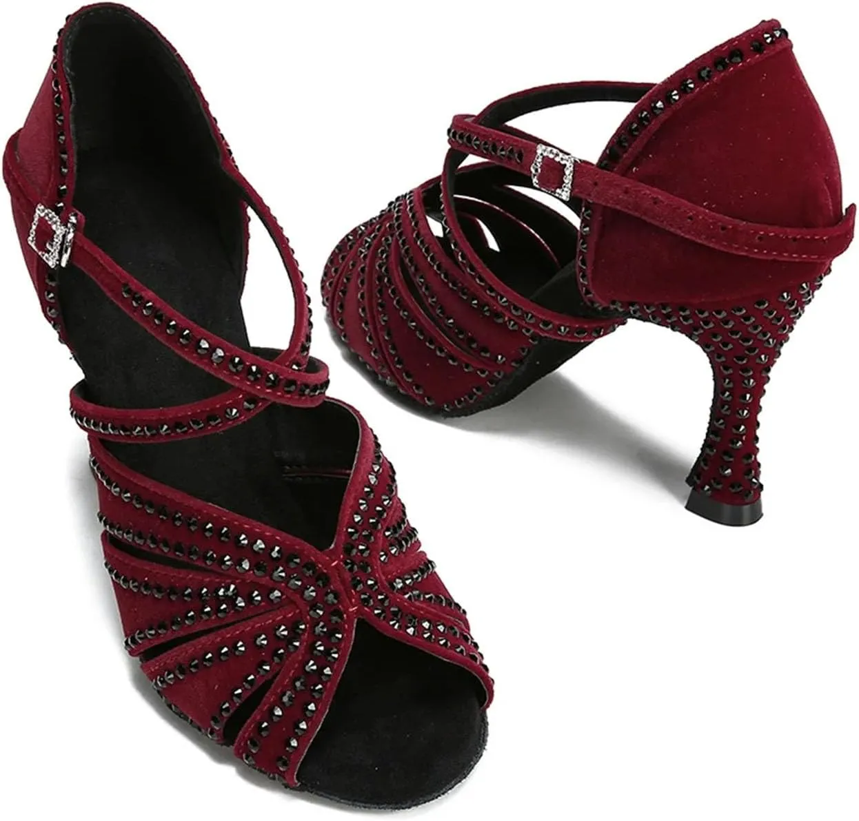 Women's Ballroom Dance Heels - Tango Salsa Latin Shoes & Cuban High Heels, 5CM/2Inch Heel Height