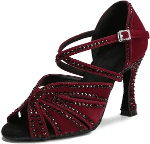 Women's Ballroom Dance Heels - Tango Salsa Latin Shoes & Cuban High Heels, 5CM/2Inch Heel Height