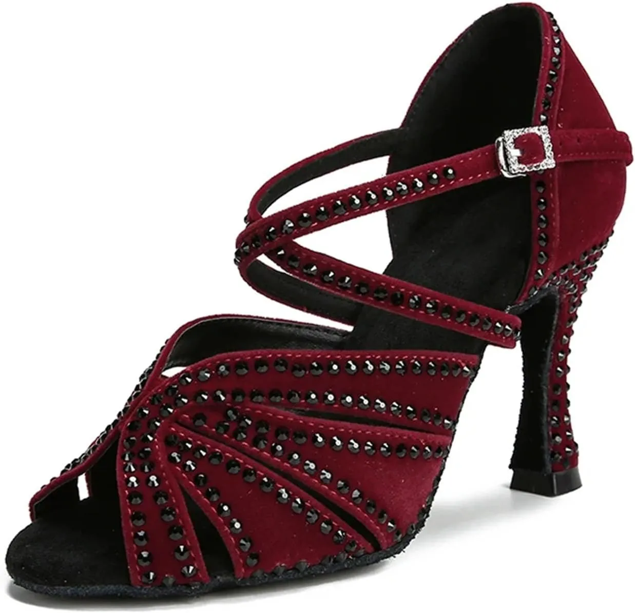 Women's Ballroom Dance Heels - Tango Salsa Latin Shoes & Cuban High Heels, 5CM/2Inch Heel Height