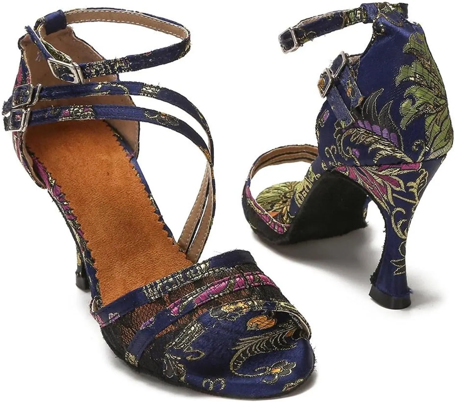 Women's Ballroom Training Sandals - Waltz Tango Salsa Latin High Heels, 5CM/2Inch Heel Height