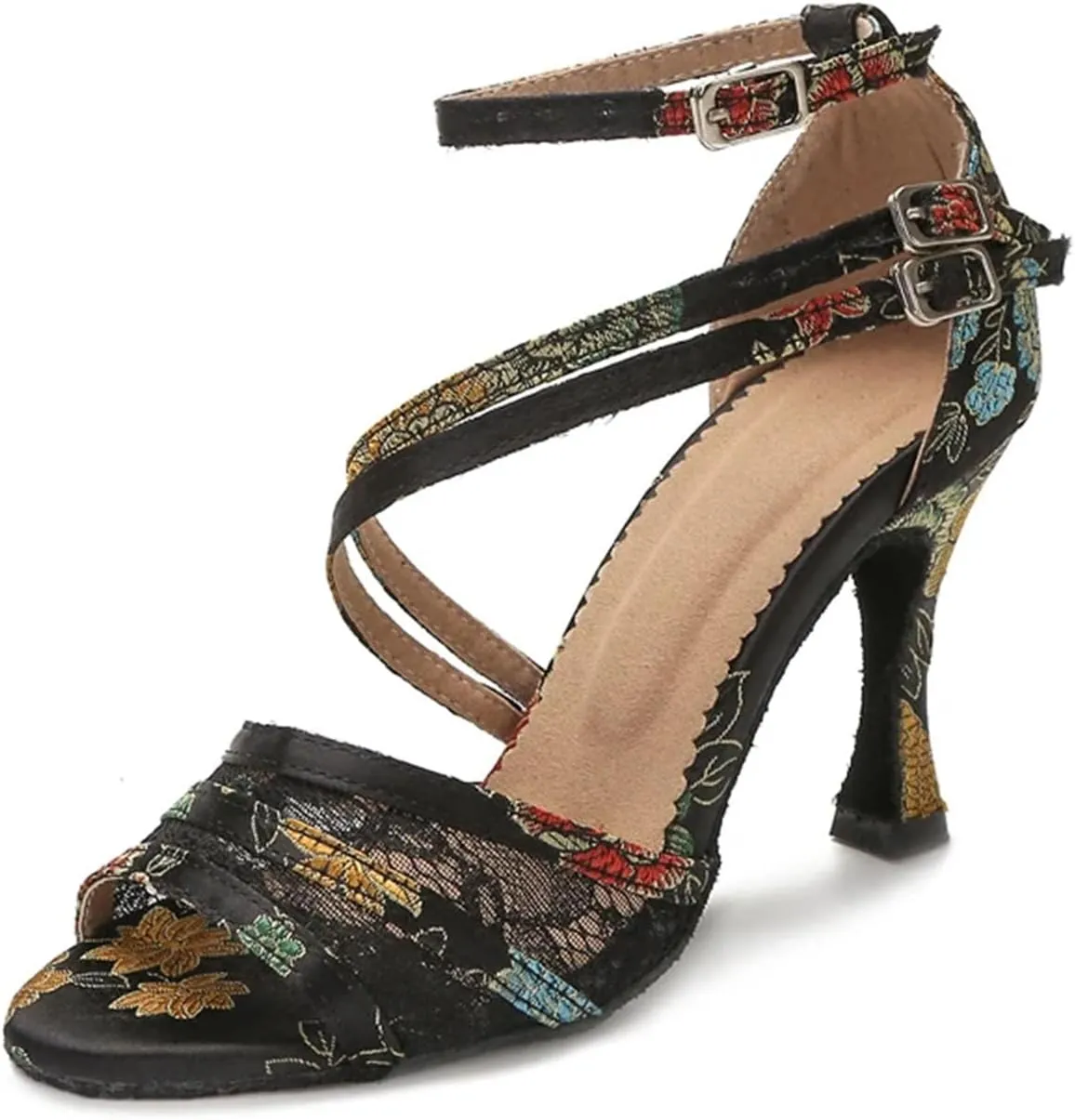 Women's Ballroom Training Sandals - Waltz Tango Salsa Latin High Heels, 5CM/2Inch Heel Height