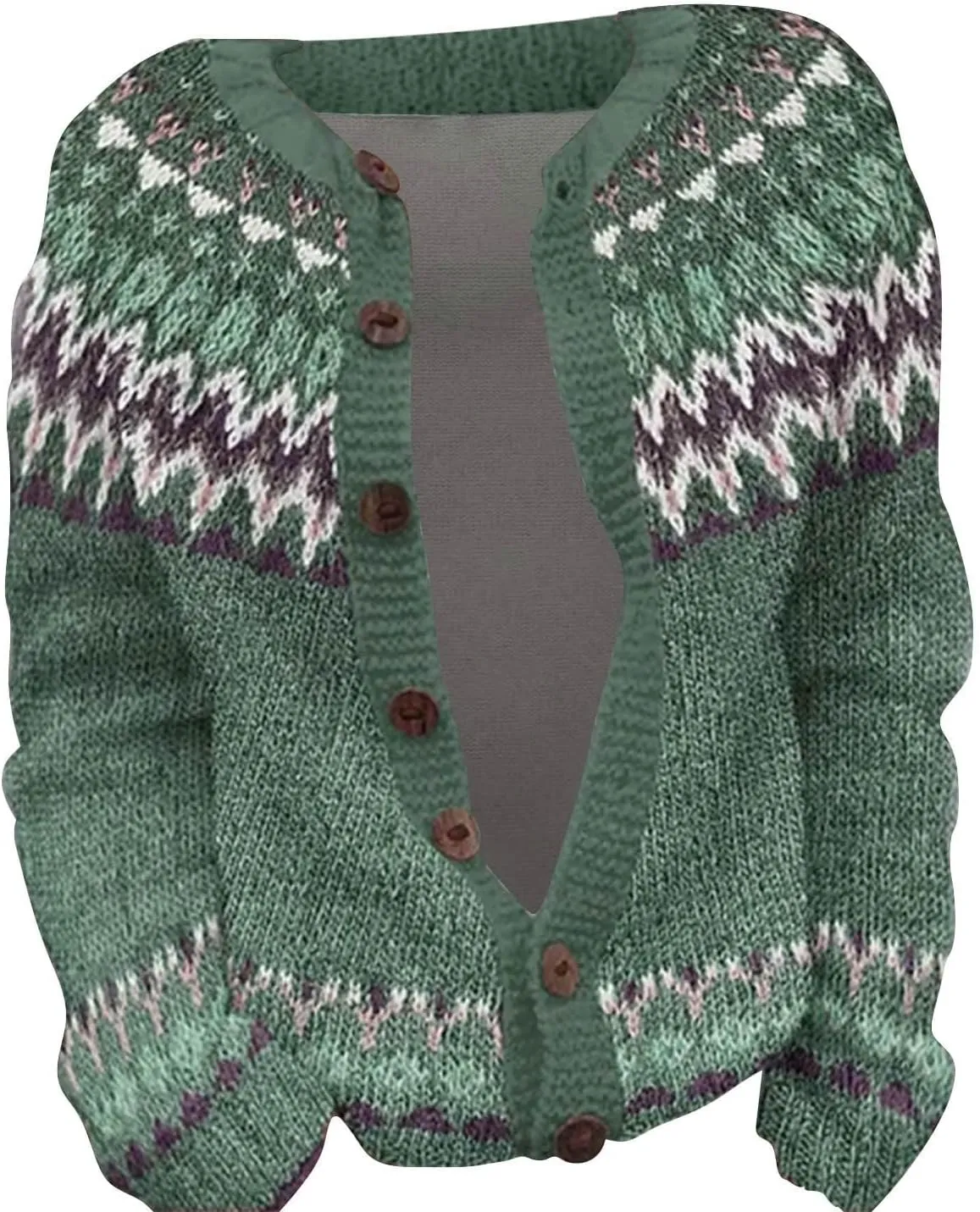 Womens Cardigan Vintage Sweaters Winter Fall Stripes Casual Loose Long Sleeve Knitted Sweater Tops 2024