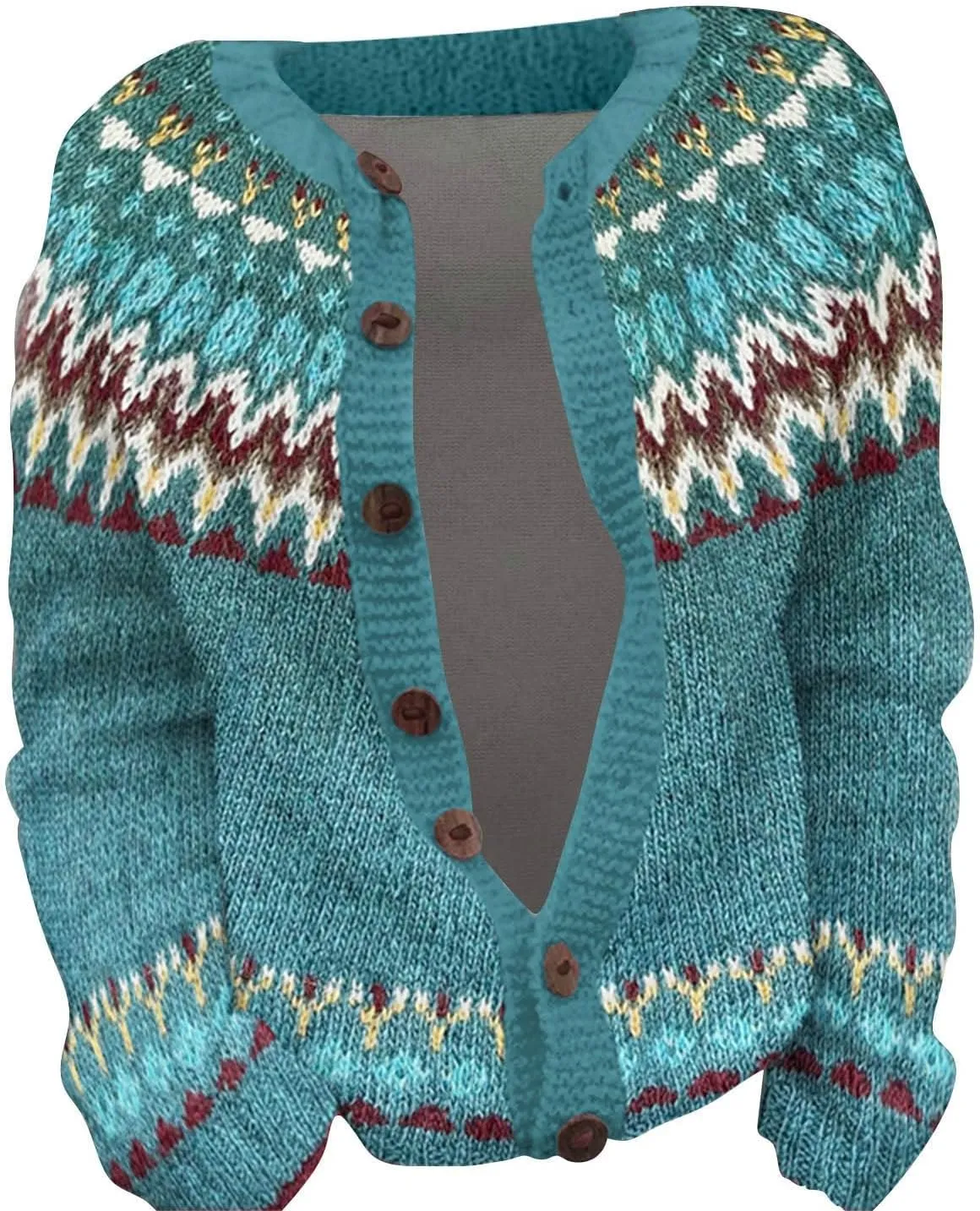 Womens Cardigan Vintage Sweaters Winter Fall Stripes Casual Loose Long Sleeve Knitted Sweater Tops 2024