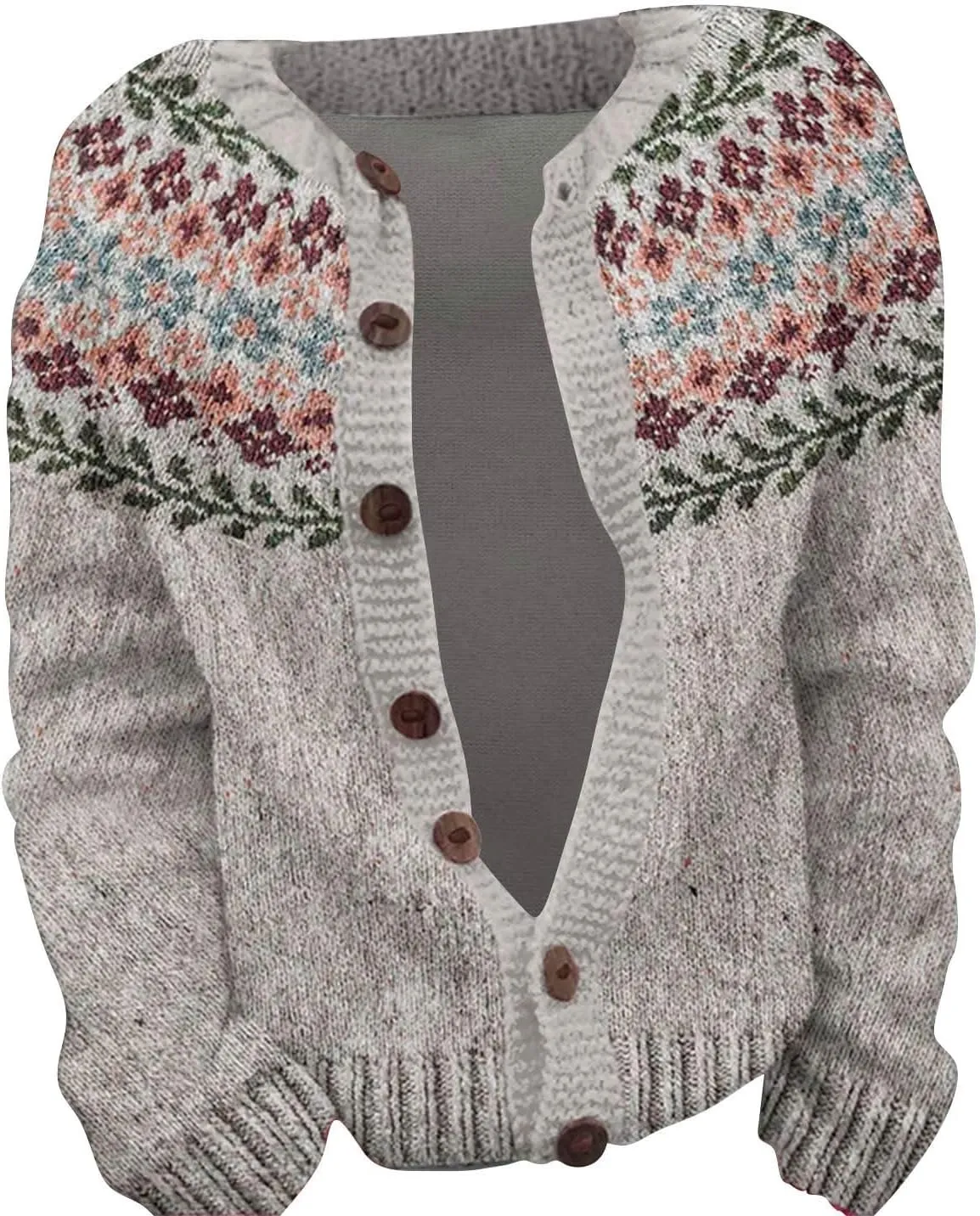 Womens Cardigan Vintage Sweaters Winter Fall Stripes Casual Loose Long Sleeve Knitted Sweater Tops 2024