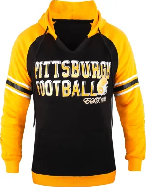 Womens City Football V Neck Long Sleeves Fleece Hoodies Pullover Raglan Sweatshirts