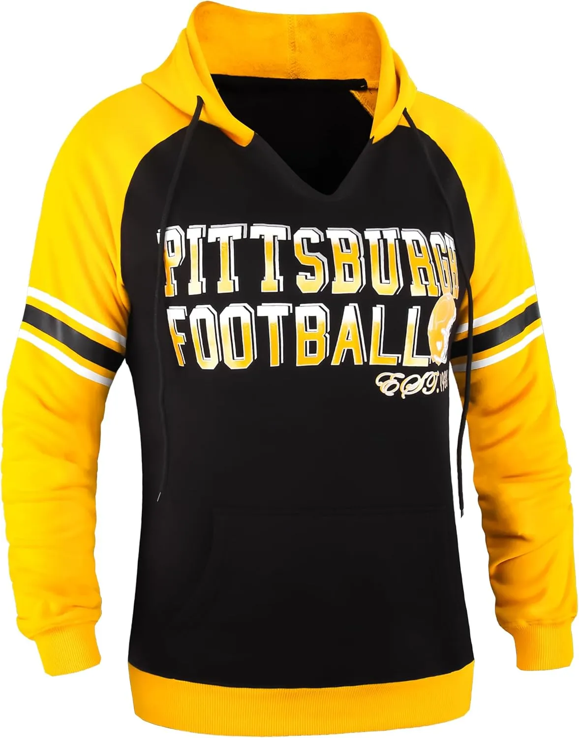 Womens City Football V Neck Long Sleeves Fleece Hoodies Pullover Raglan Sweatshirts