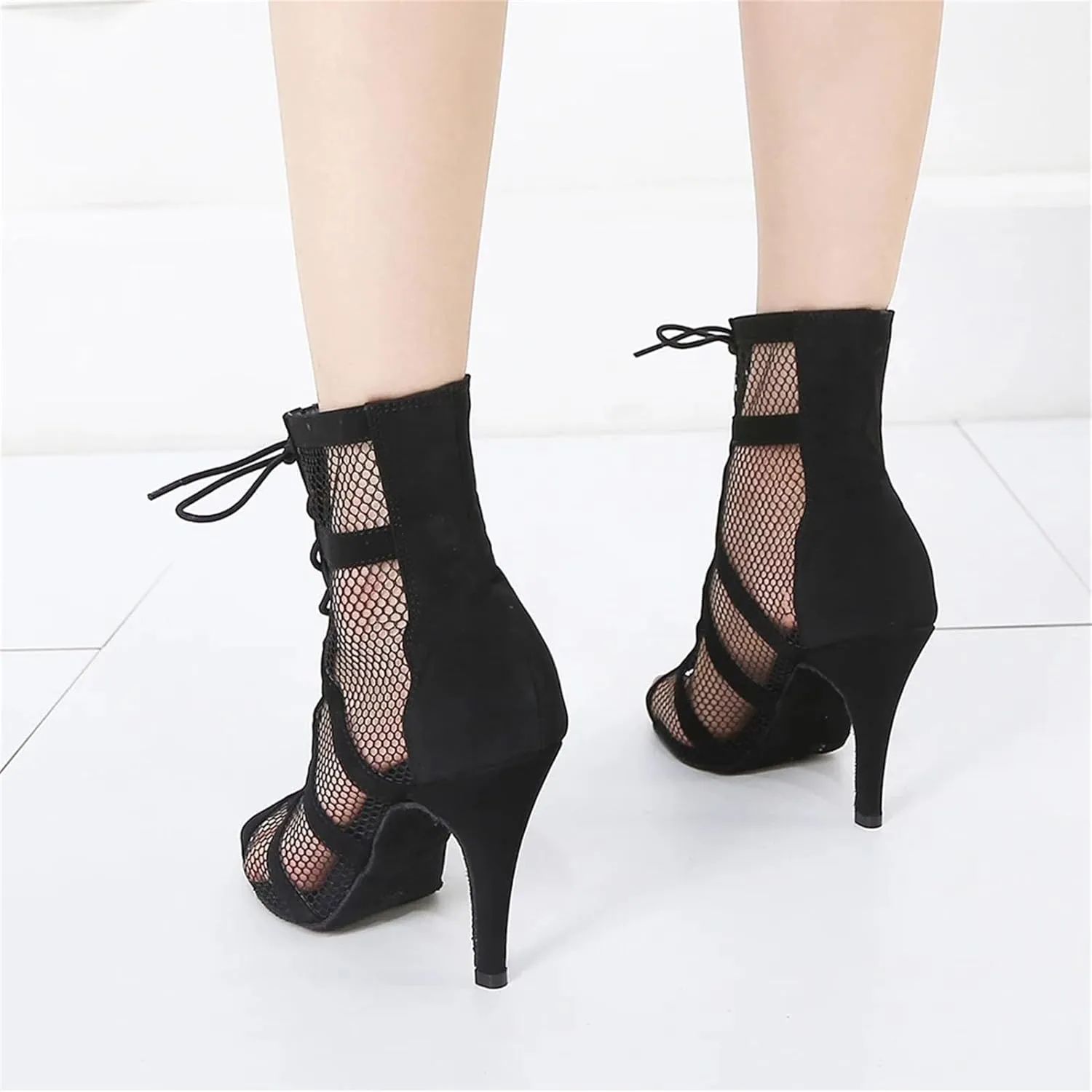 Women's Fashion Latin Dance Boots - Jazz Tango Rumba Ballroom Party Heels, 5CM/2Inch Heel Height