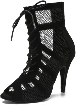 Women's Fashion Latin Dance Boots - Jazz Tango Rumba Ballroom Party Heels, 5CM/2Inch Heel Height