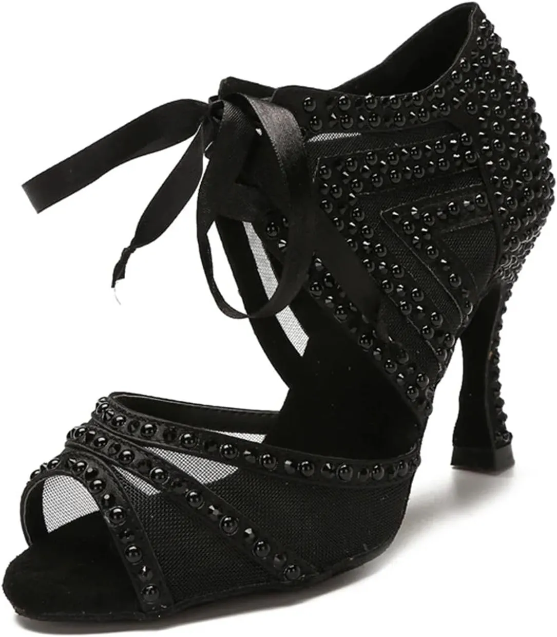 Women's Latin Dance Training Shoes - Tango Rumba Samba Sexy Sandals, 5CM/2Inch Heel Height
