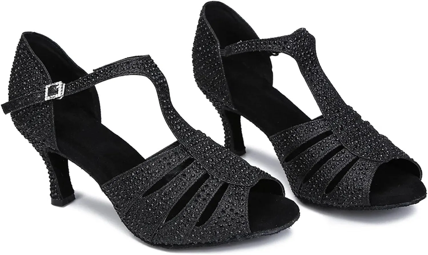 Women's Red Ballroom Dance Sandals - Salsa Tango Party Performance Shoes, 5CM/2Inch Heel Height