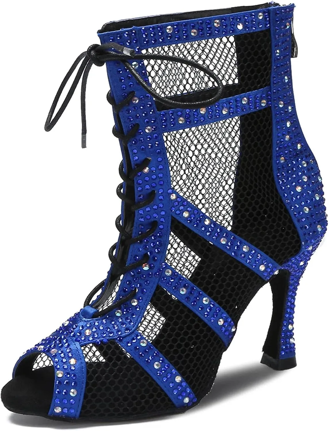 Women's Sexy Ballroom Dance Boots - Jazz Pole Dance Mesh High Heels, 5CM/2Inch Heel Height