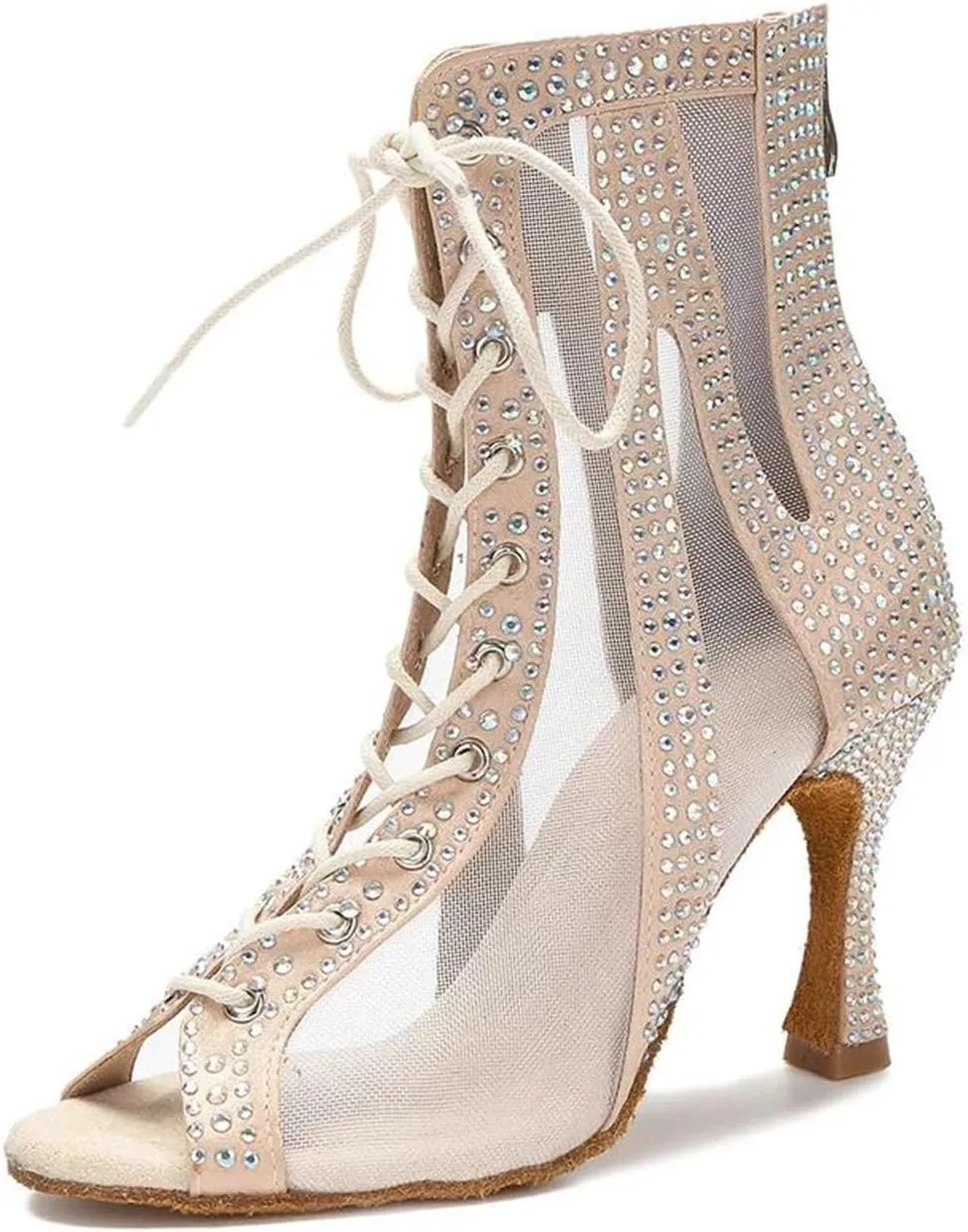 Women's Sexy Latin Dance Boots - Salsa Jazz Tango Pole Dance High Heels, 5CM/2Inch Heel Height
