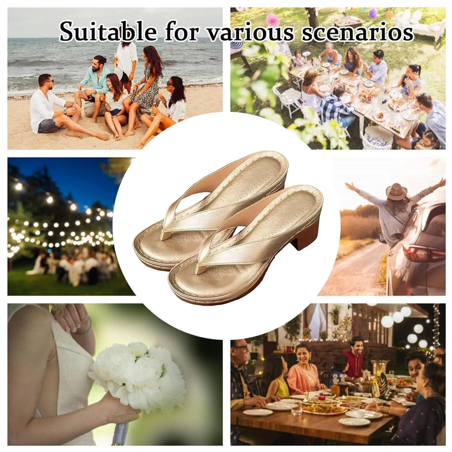 Women's Solid Color Summer Chunky Heel Sandals, Sandals for Women 2025 Heels, Summer Heels for Women