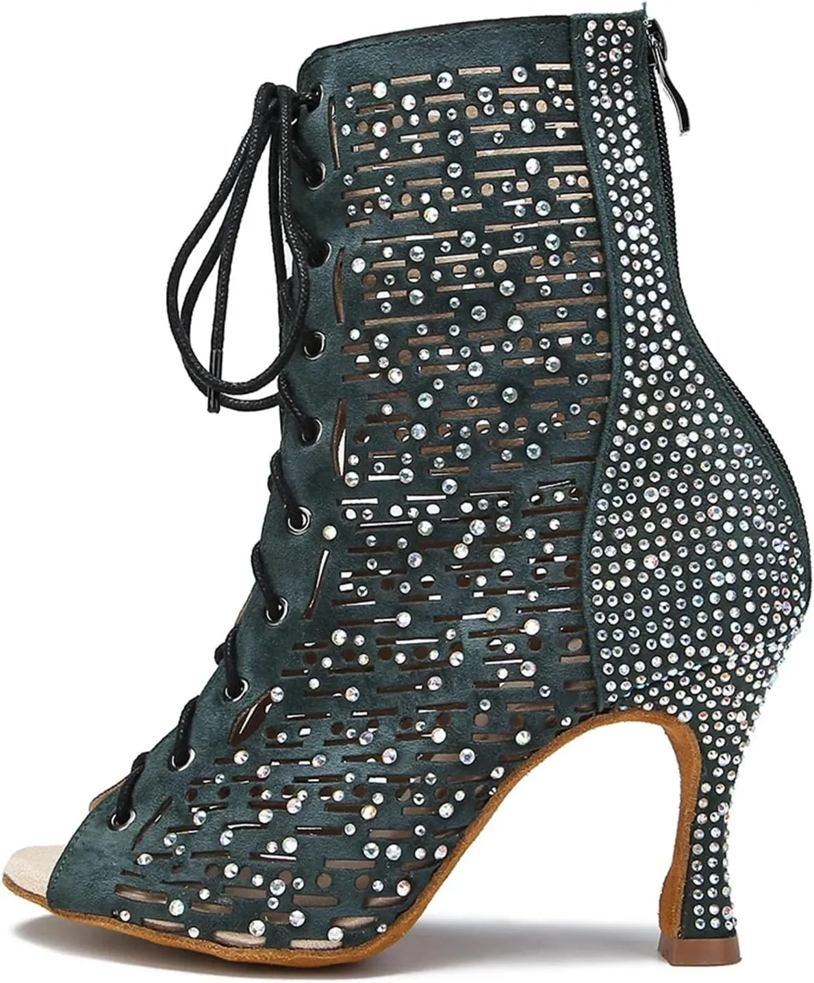 Women's Summer Latin Dance Boots - Sexy Ballroom Party Short Boots, 5CM/2Inch Heel Height