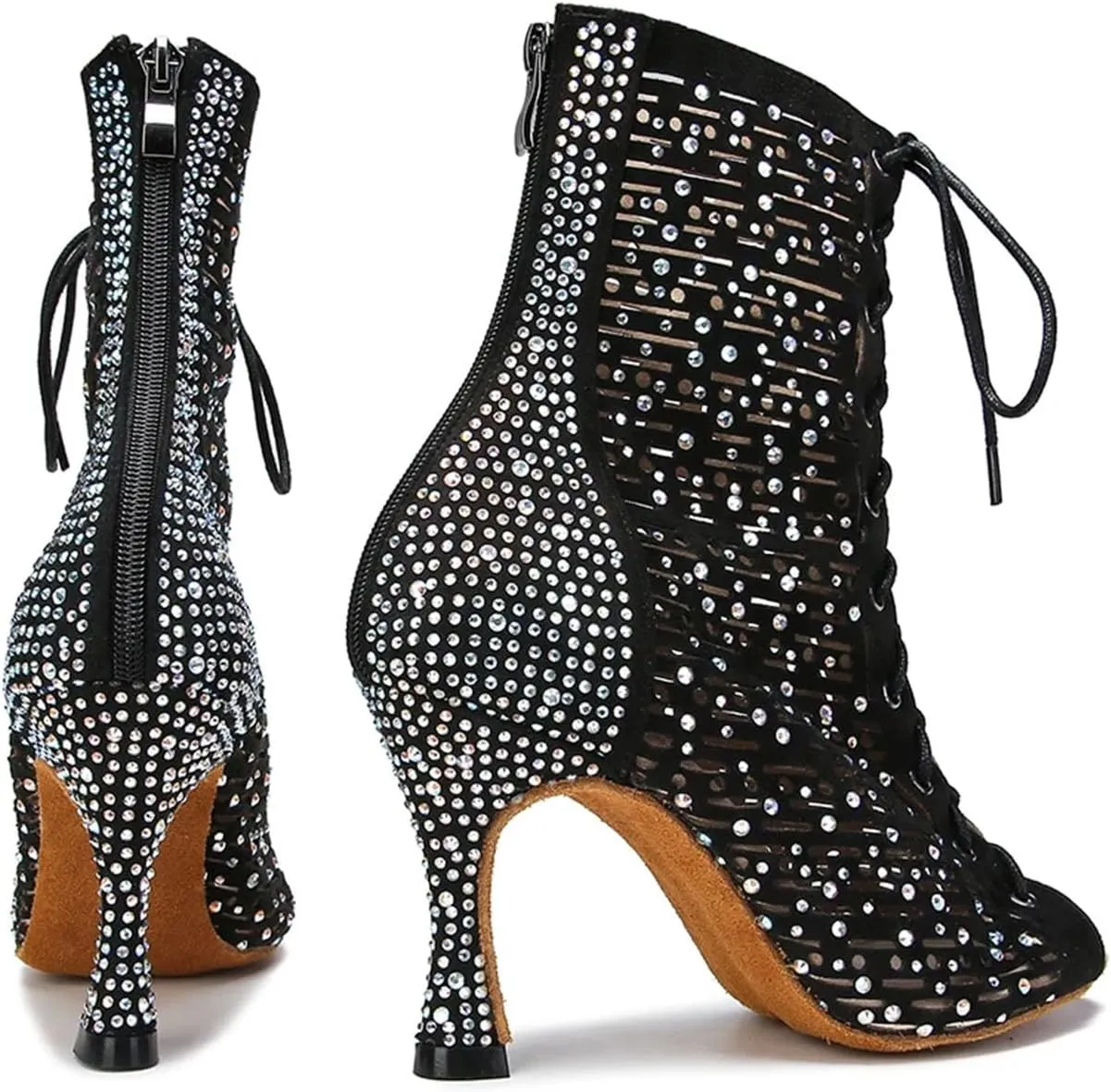 Women's Summer Latin Dance Boots - Sexy Ballroom Party Short Boots, 5CM/2Inch Heel Height