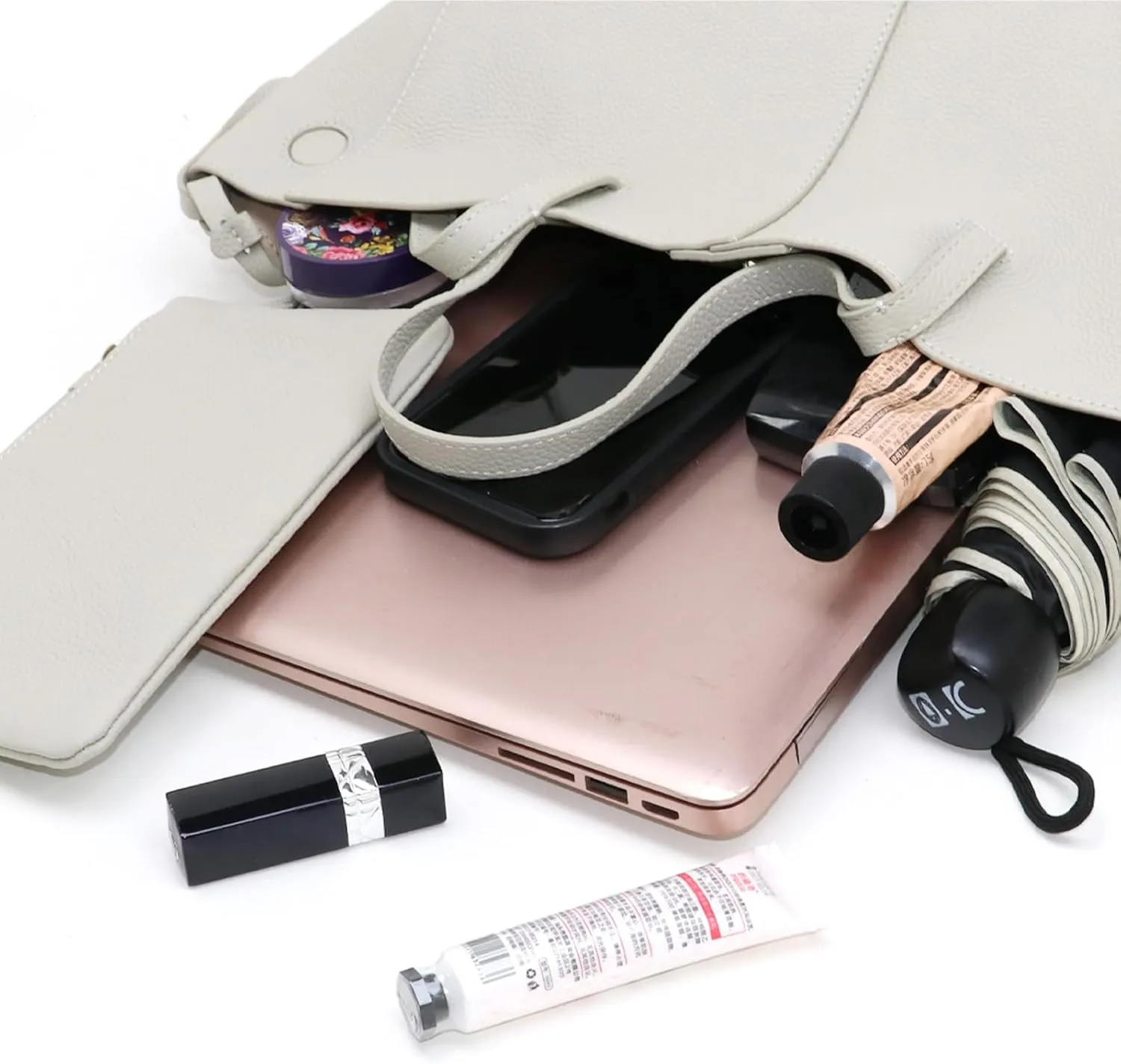 Work Bag Faux Leather Tote Bag for Women Trendy Handbag Purse Fall Shoulder Bag with Magnetic Closure