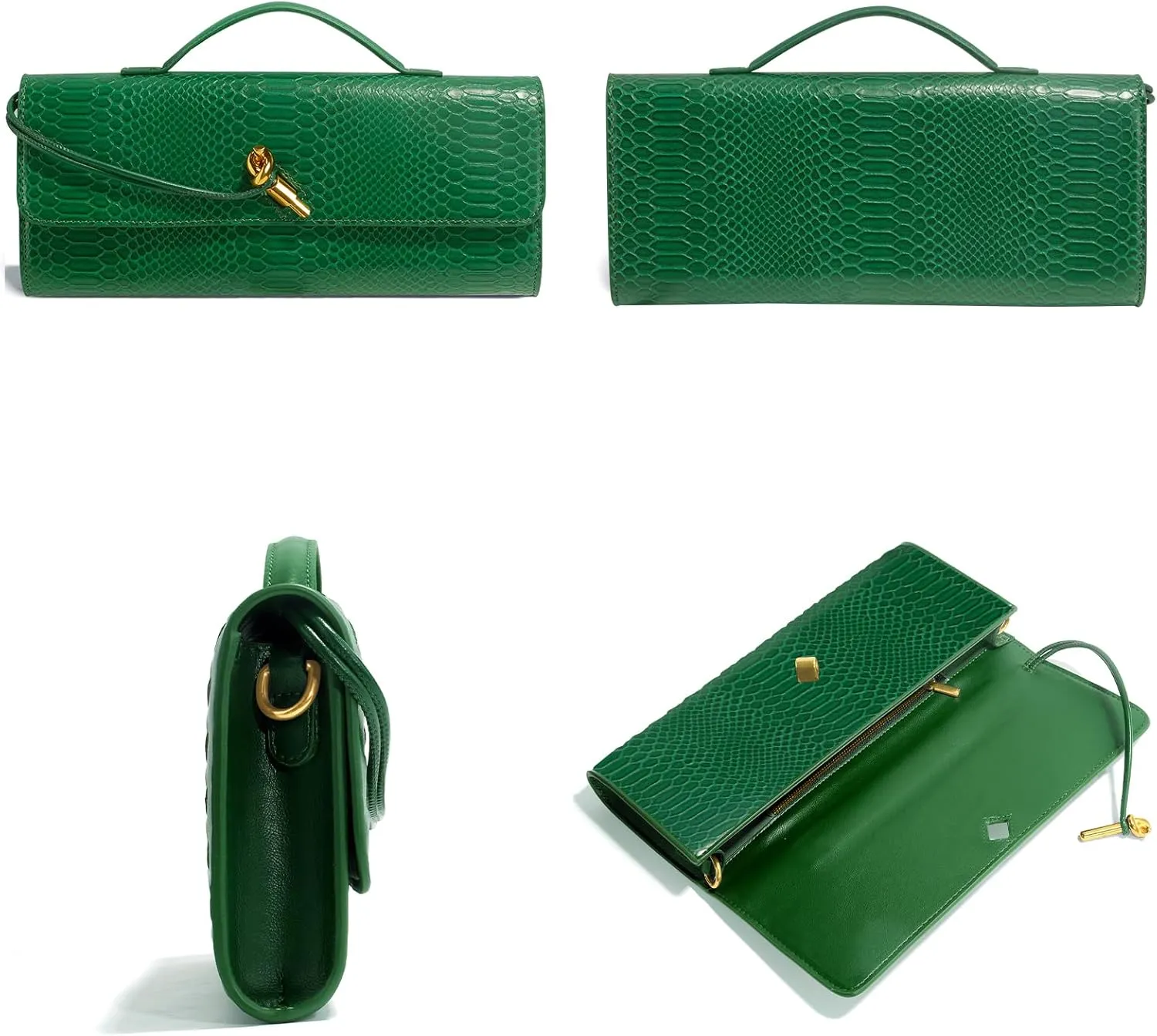 Woven Clutch Purses for Women, Formal Satchel Leather Evening Bag Shoulder Handbag
