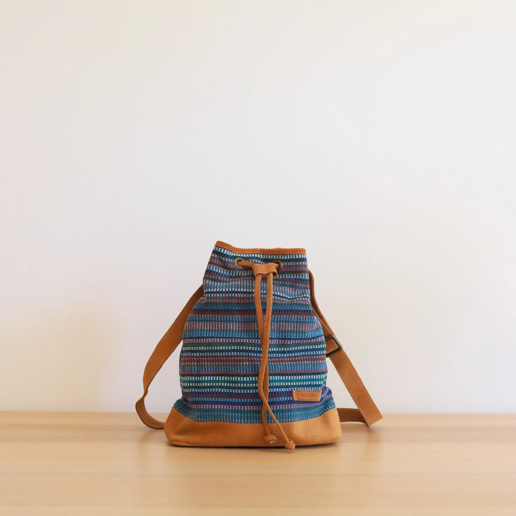 WOVEN Drawstring Bucket Bag