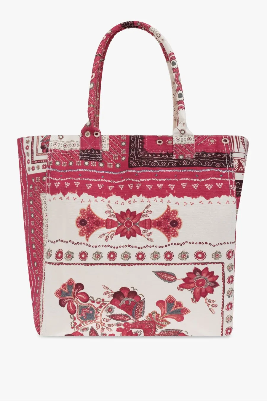 Yenky Red Patterned Shopper Bag