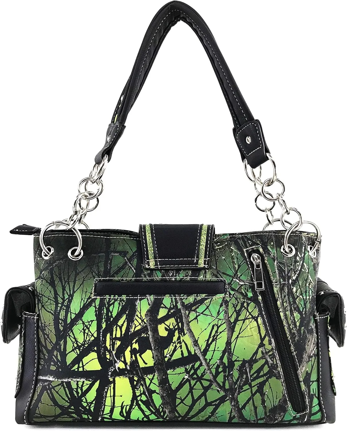 Zelris Camouflage Shine Glow Buckle Women Conceal Carry Shoulder Handbag