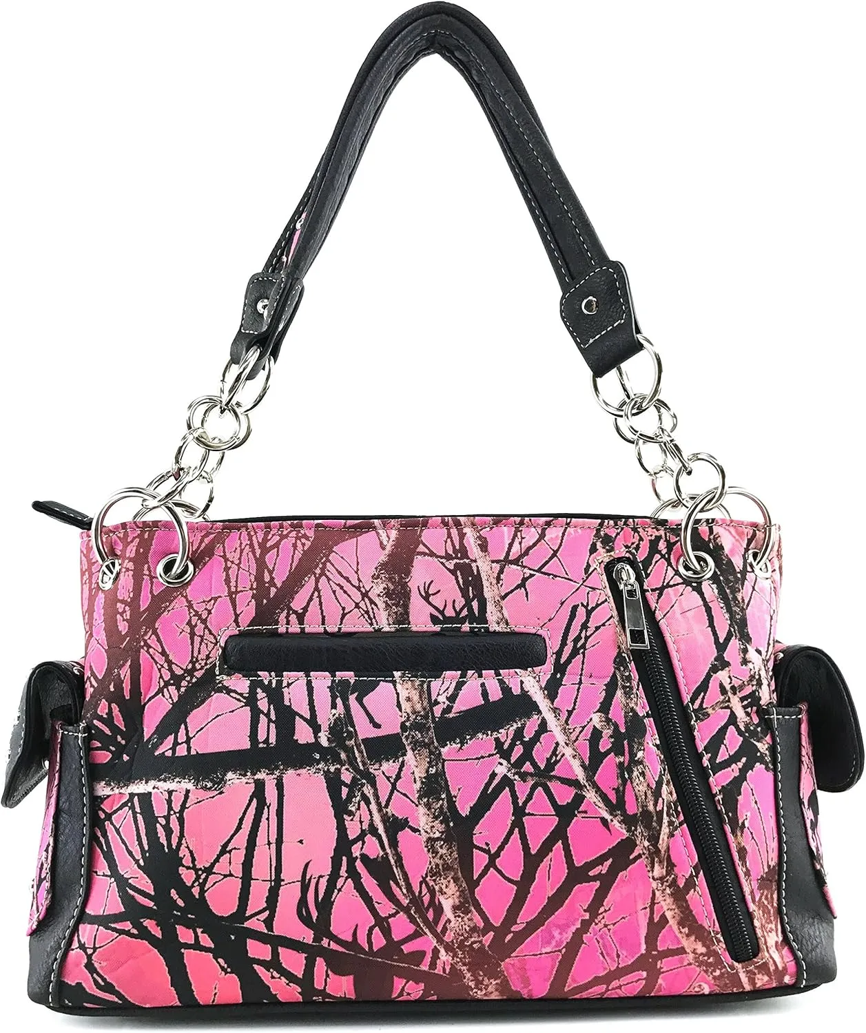 Zelris Camouflage Shine Glow Cross Wings Women Conceal Carry Handbag