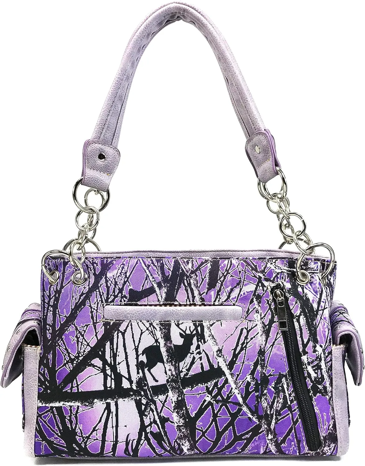 Zelris Camouflage Shine Glow Cross Wings Women Conceal Carry Handbag