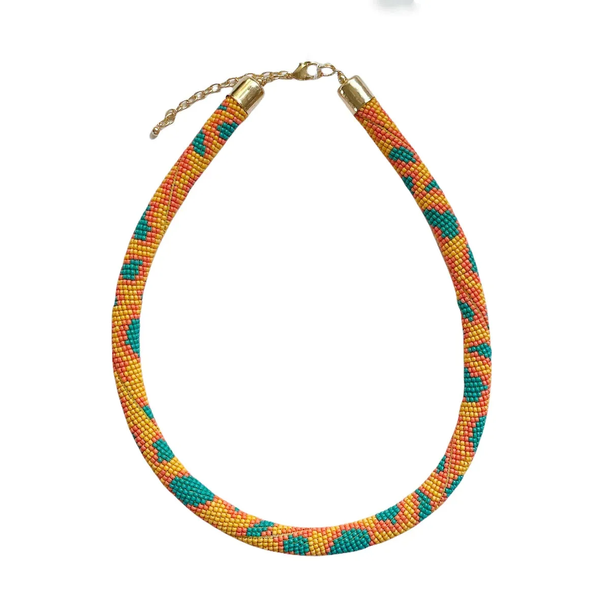 Zoda - Mila Beaded Choker Necklace - Python